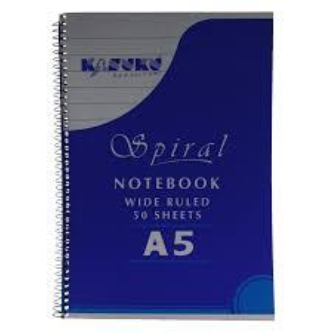 KASUKU SPIRAL PAD A5 SLN 50SHEETS